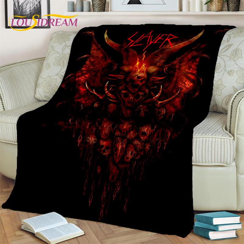 Rock Heavy Metal Slayer Band Blanket,Soft Throw Blanket for Home Bedroom Bed Sofa Picnic Travel Office Rest Cover Blanket Kids