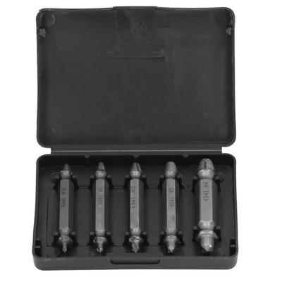 5 Stück Schraubenausdreher Hochgeschwindigkeitsstahl Ausdreher Doppelkopf Ausbauwerkzeug Set Kit mit Box
