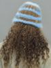 SETSETSET Two-Way Earflap Beanie Stripe Blue Mix