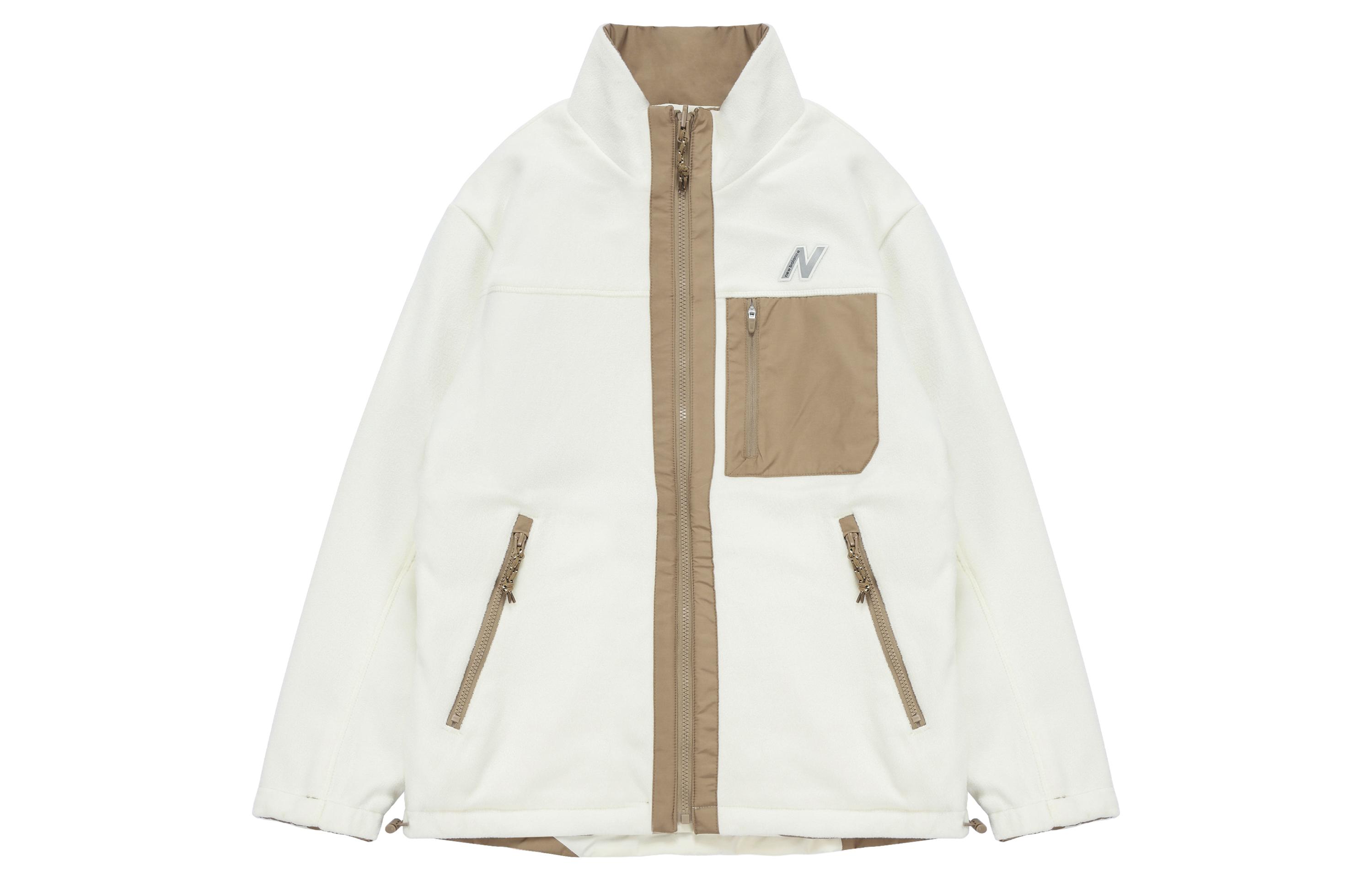 New Balance IU Velvet Jackets Unisex Khaki Stand Collar Moderate 6DB4U123-DB XL
