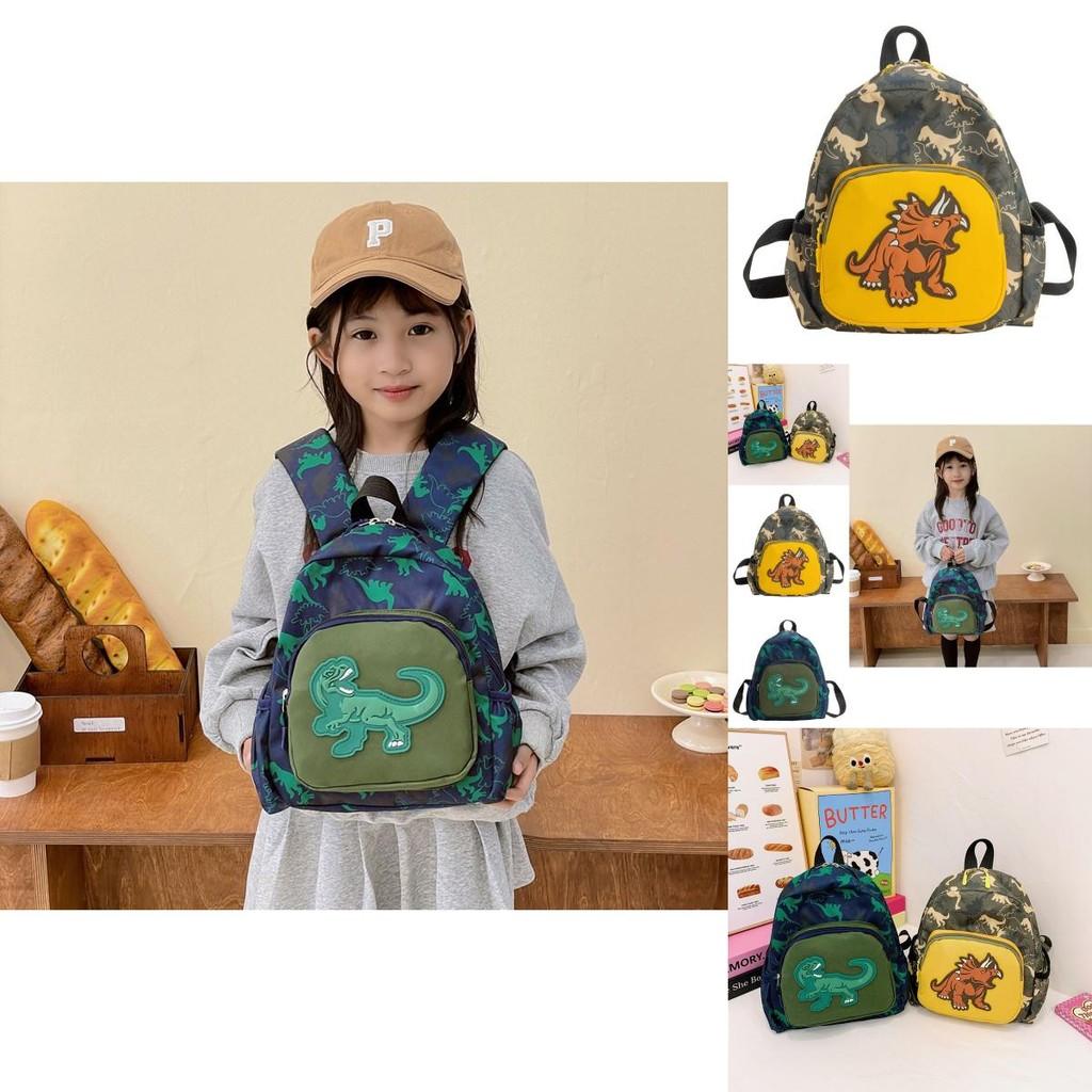 Cute And Colorful Dinosaur Print Backpack For Kids Perfect For Preschool Activities