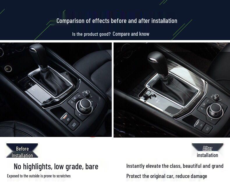 Mazda CX-4 Gear Shift Panel Upgrade: Modern Luxury Mineral Metal Texture Console Kit