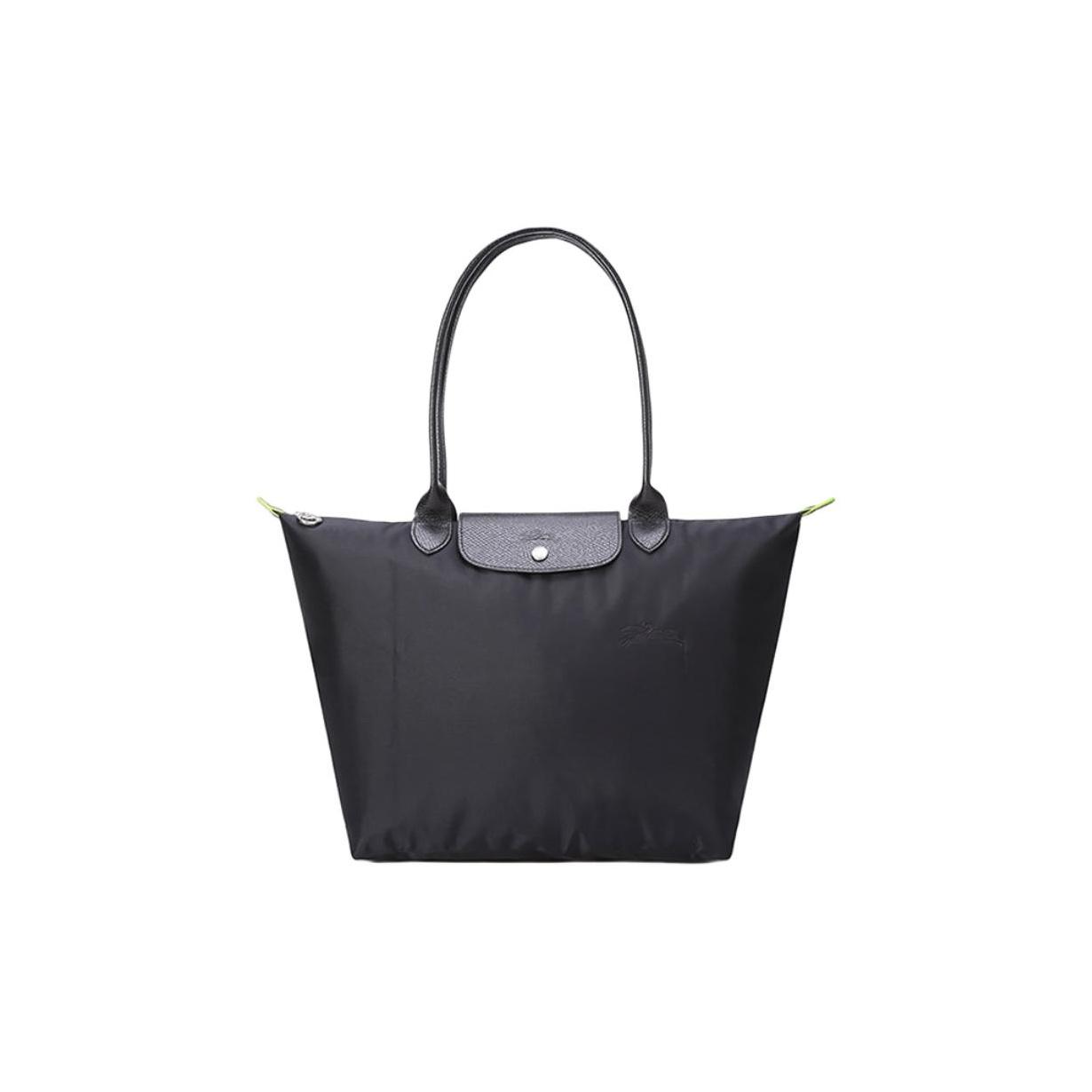 Longchamp Women's Green/Black Le Pliage 31 Foldable Recycled Canvas Dumpling Tote Bag Unisex Tote Bag 1899919001