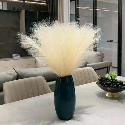 20Pcs Artificial Reed No Watering Decorative Clear Texture Artificial Flower Simulated Pampas Grass Plant Home Decor