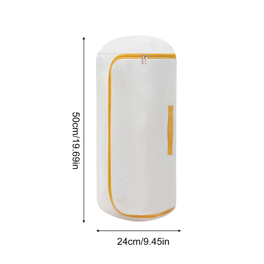 Self Compression Bag Cylindrical Compressible Reusable Waterproof Heavy Duty Moving Bags For Suitcase Backpack Closet Travel S белый