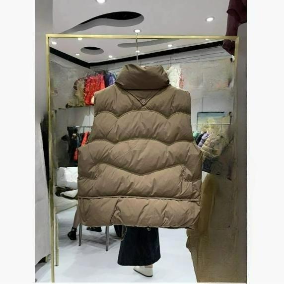 Down Cotton Vest Women's Spring and Autumn Vest Short Warm All-match Waistcoat Tide