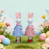 Seasonal Rabbit Sculpture Durable Resin Accessory Seasonal Home Ornament Ideal For Easter Gathering And Display