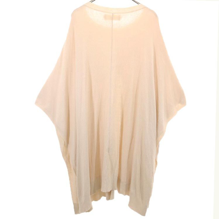 TODAYFUL Linen Blend Knit Poncho F Beige Women Used