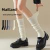 Frühlings- und Herbst-Holz-Ohr Manschette Lange Socken, Kniehohe Strümpfe für Damen mit Spitzenbesatz, Schöne Beinstrümpfe für Damen mit Spitzenbesatz.