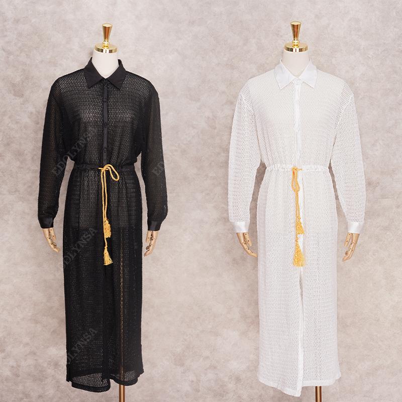 2021 Pevné přikrývky Sexy hluboké letní plážové šaty Krajková tunika Ženy Plážové oblečení Plavky Zahalovací župan Plage