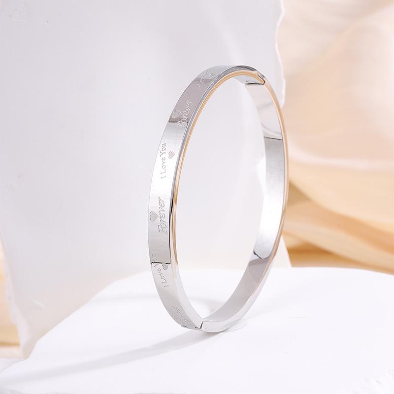 Starry Sky Silver Titanium Steel Bracelet for Women - High-End, Versatile, Full Diamond, Non-Fading Fashion Accessory