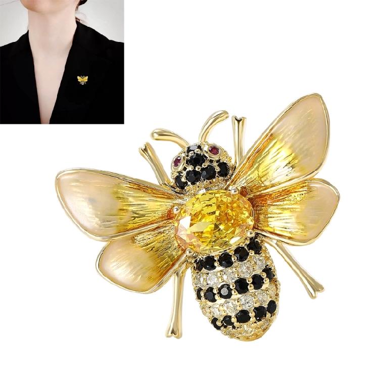 Sophisticated Metallic Bees Pin Featuring Lightweight Construction And Easy To Wear Bees Brooch Jewelry for Dates