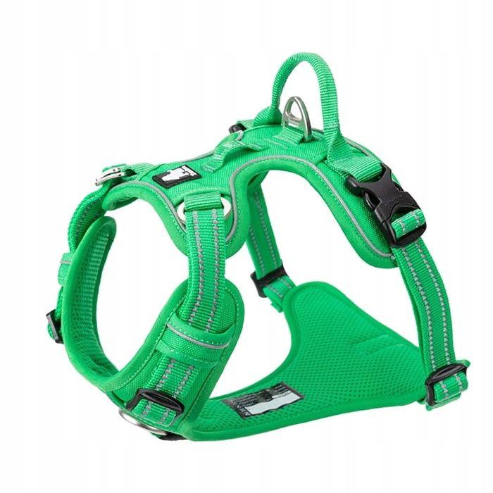 Harnais pour chien - truelove - front line xs - vert - réglage 4 points - coutures réfléchissantes