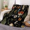 Flannel Throw Blanket Mushroom Print Blanket Super Soft Cozy Sofa Nap Blanket Home Blanket Perfect Home Gift for Her
