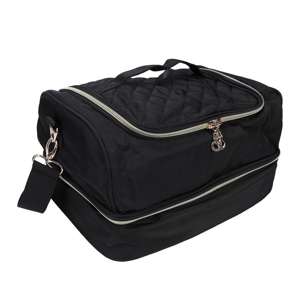 60 Bottles Nail Polish Bag Travel Portable Manicure Storage Pouch Organizer Case with Adjustable Shoulder Strap Black