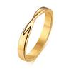 3mm Braided Twist Ring for Women Stainless Steel Gold Color Twist Rope Rings Infinity Stacking Band Wedding Jewelry