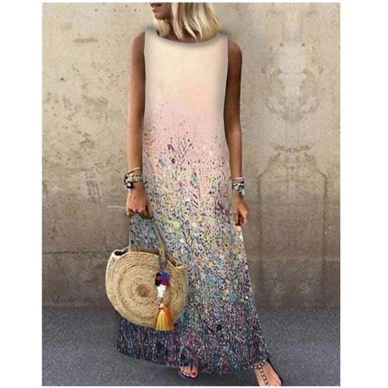 

Платья Женские Повседневный Летний Сарафан Винтажные Макси Платья Для Женщин Style15 XXXL