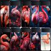 Flamingo Portrait Phone Case For Samsung Z Flip 7 6 5G Galaxy Z Flip 5 4 3 Black Hard Cell Cover Luxury PC Shell Coque