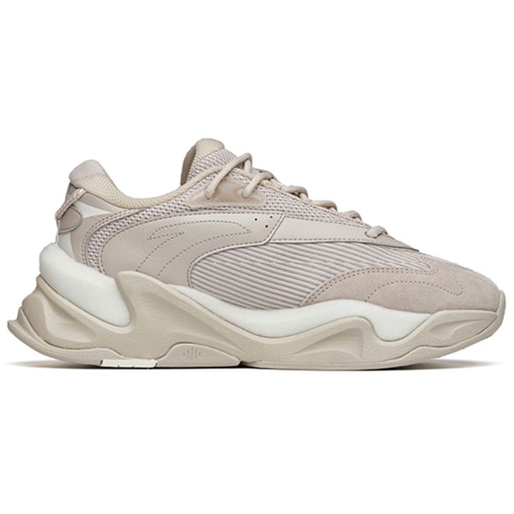 Anta Pulse Lifestyle Series Trendy Casual Non-Slip Wear-Resistant Low-Top Dad Shoes Men Sneakers Gray White 112148833R-3