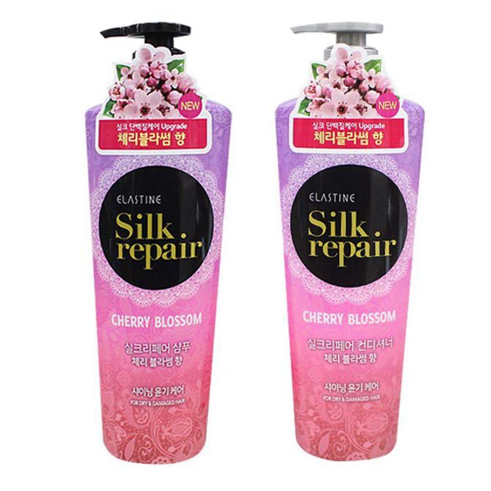 

ELASTINE QHFCFNTF Шампунь и Кондиционер 550 мл Уход за волосами Цветение вишни shampoo
