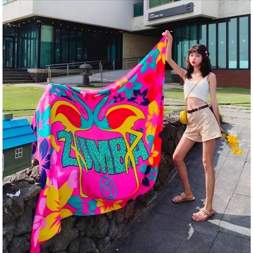 Chaka Salt Lake Great Northwest Tourism Ethnic Style Scarf Silk Scarf Women'S Summer Seaside Beach Shawl Sunscreen Thin