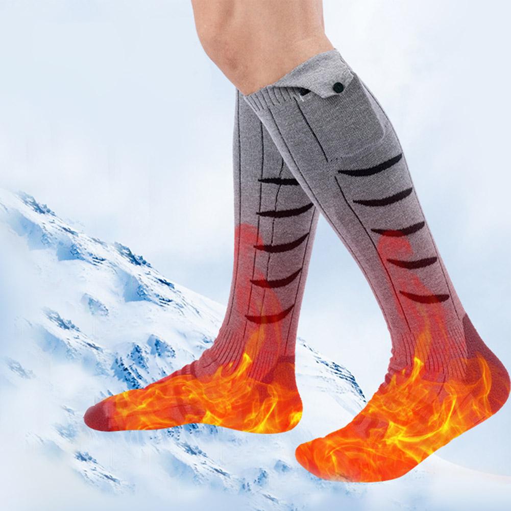 Fast Heating Socks Men Women Electric Heated Skiing Socks Anti-Cold Thermal Snowboarding Outdoor Ski Sports Socks (No Battery)