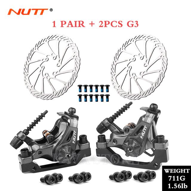 NUTT DA6S Horský Kolo Dvoupístkový Třmen Kotoučové Brzdy 160mm Kotouč Mechanické Tažení Lankem Kotoučová Brzda Skútr Díly na Kolo
