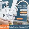 1080° Rotation Filter Nozzle Splash Proof Universal Faucet Household Kitchen Tap Washbasin Faucets Bubbler Nozzle Robotic Arm