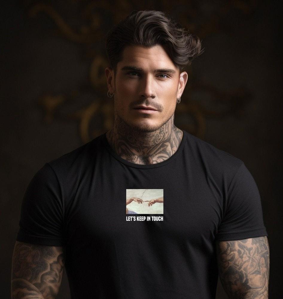 

Let s Keep In Touch Cool Art Graphic T-shirt Gift Idea Art T-shirt Renaissance 4XL