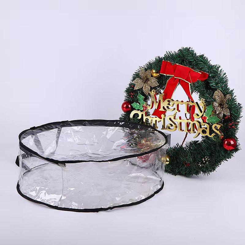 Transparent Christmas decoration storage bag, handmade supplies storage bag, plastic PE material, Christmas decorations.