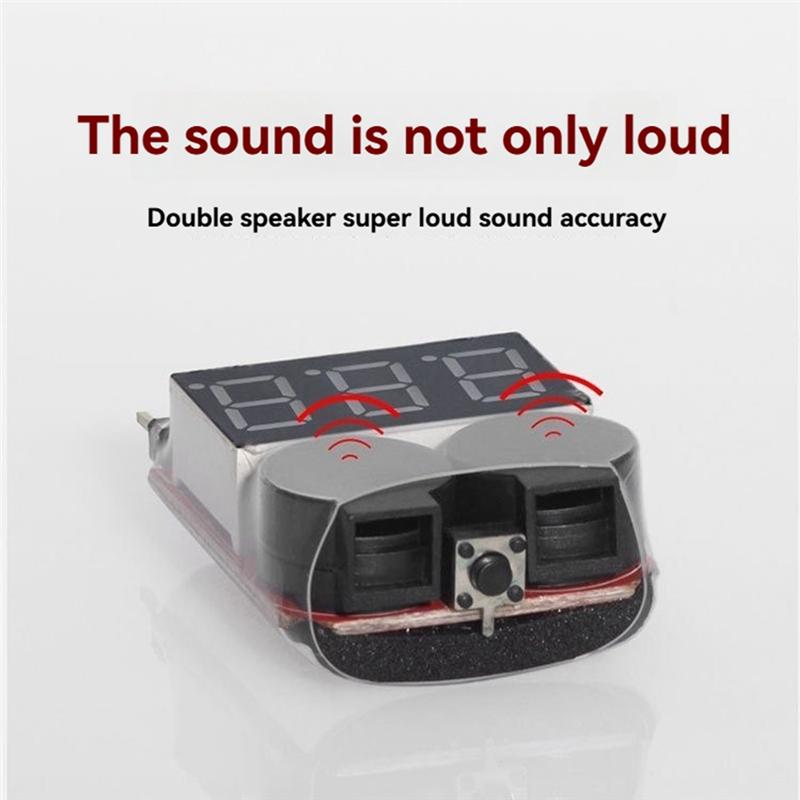 B03B-BBX1-8S 1-8S 2IN1 Lipo Battery Voltage Tester/Low Voltage Buzzer Alarm/Battery Voltage Checker Dual Speaker