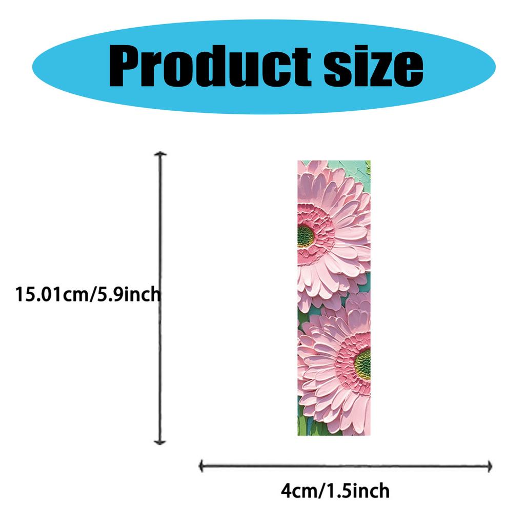 30Pcs Oil Painting Paper Bookmarks Reading Aids Bookmarks Book Page Holder Page Divider for Book Lover Writer Student