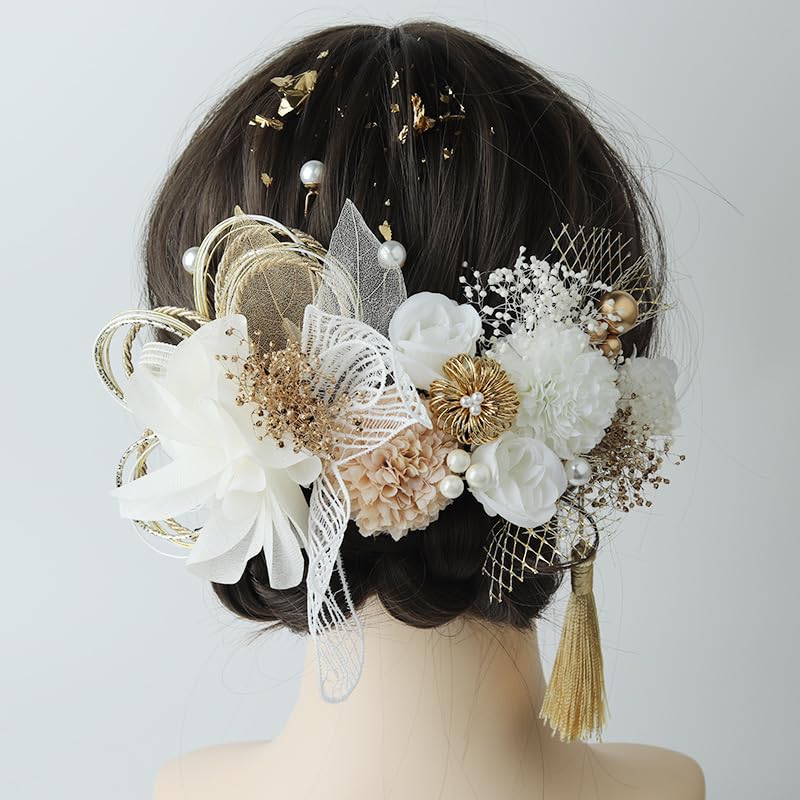 MISS FANCY Hair Popular Japanese Style Lace Dried Flower Hairpin Retro Lolita Travel Headband with Floral Crafted with Japanese Cosmetic Perfect for