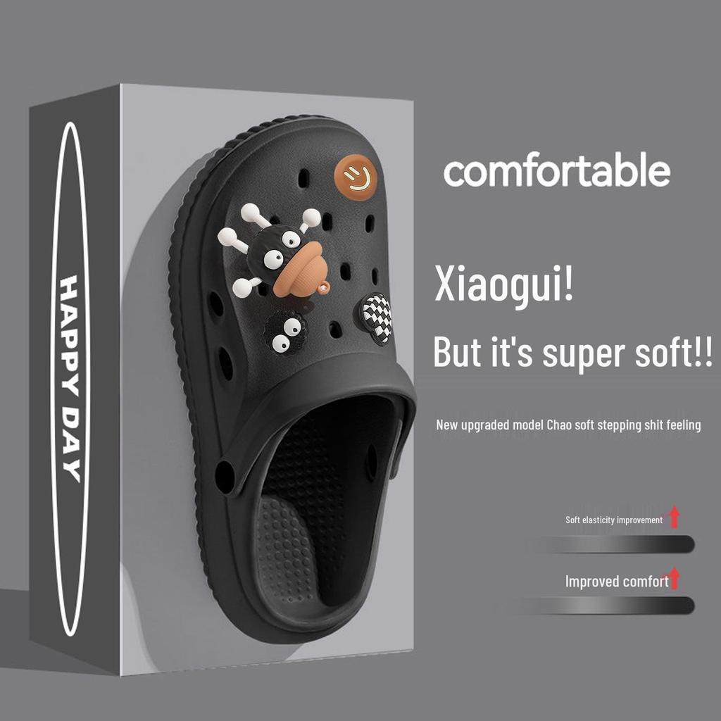 Women's Hole Shoes Non-Slip Sandals - Breathable, Soft Sole, Wear-Resistant Beach EVA Slippers