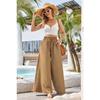 Summer Women's High Waisted Loose Bohemian Wide Leg Pants