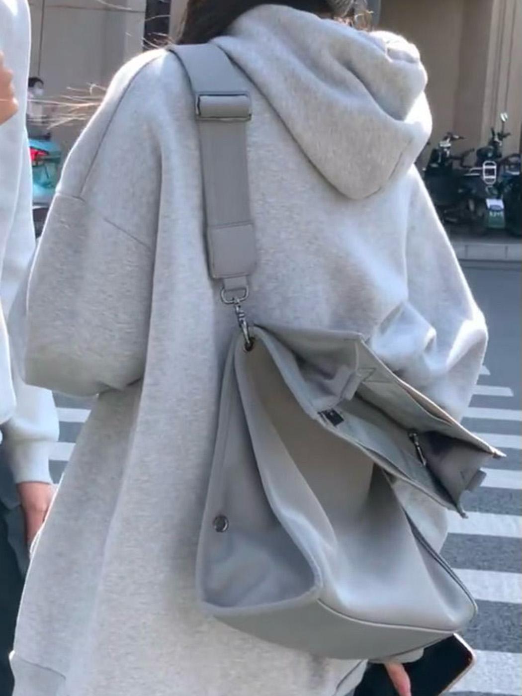 

JIAERDI Nylon Grey Crossbody Bags Women 2023 Harajuku Aesthetic Large Capacity Handbag Female Vintage Casual Solid Mochila Y2k