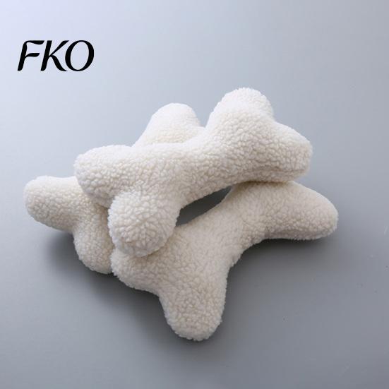 Sound Producing Dog Toy Plush Squeaky Bone Toy, Soft Lamb Wool Chewing with Built-in Sound, Washable Interactive Fetch Chew for Small Medium