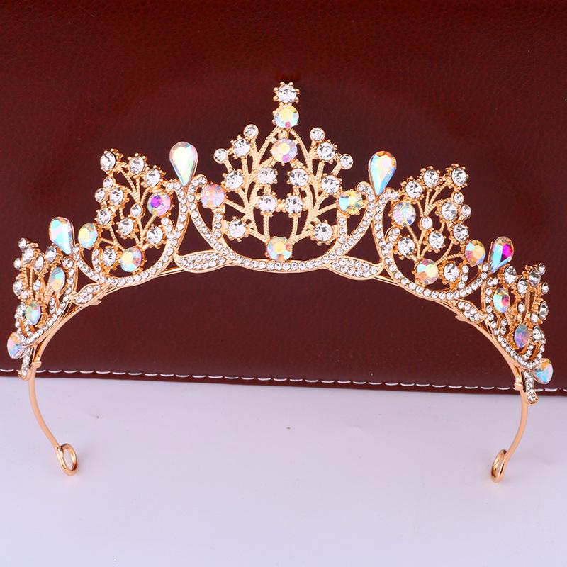 New Fashionable Princess Crystal Crown Headwear Bride's Wedding Dress Dress Accessory  Beauty Pageant Performance Queen's Crown
