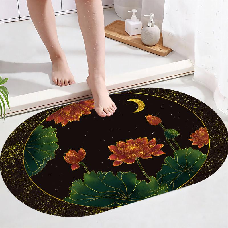 Toilet Absorbent Floor Mat Bathroom Door Absorbent Anti Slip Foot Mat Toilet Carpet