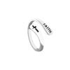 Hong Kong Style Women's Hip-Hop Cross Letter Ring - Trendy Niche Design