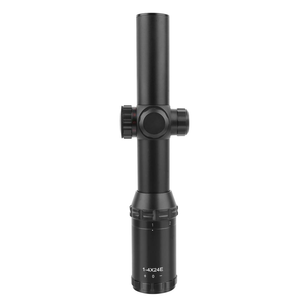 SKEERY 1-4x24RG Riflescope, Short Scope, 5 Brightness Settings for R and G, 1-4x Magnification Sight, 20mm Rail Mount