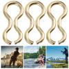 100PCS Steel Alloy Carp Fishing Wire Eyes Sinker Screw S Mould Loops Tackle AccessoryL