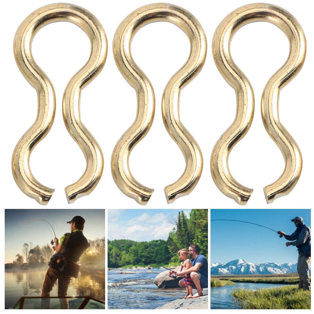 100PCS Steel Alloy Carp Fishing Wire Eyes Sinker Screw s Mould Loops Tackle AccessoryL