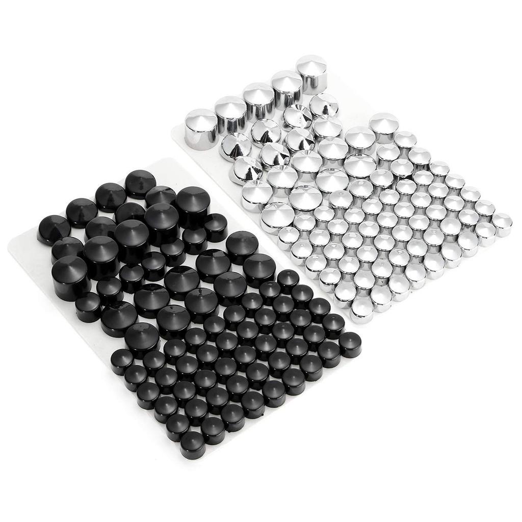 1 Set Motorcycle Screw Chrome Bolt Topper Cover Cap Kit Harley Davidson Dynaglide Twin Cam 1991-2013 Motorcycle Accessories (black)
