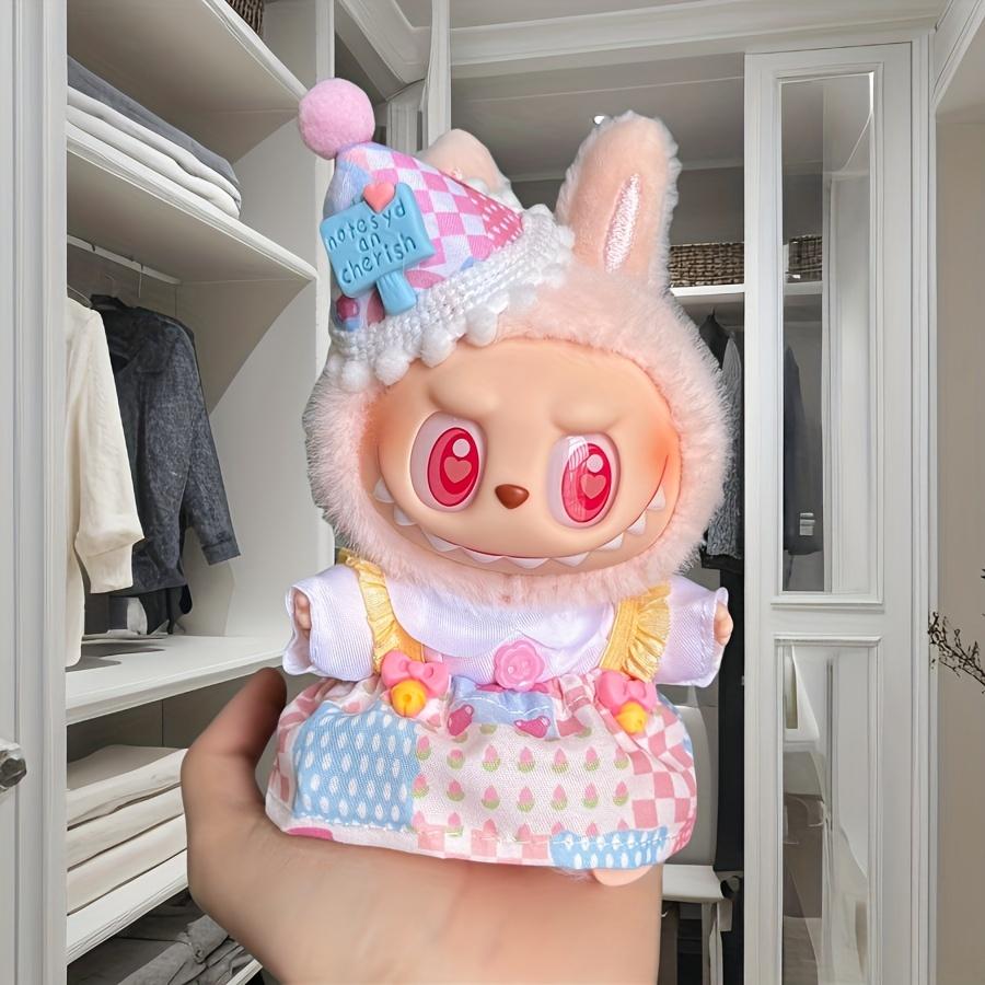 3pcs Handmade Crochet Labubu Doll Fashion Set Includes Cute Dress,Top,and Hat No Shoes,Compatible with Labubu 1st, 2nd, 3rd Generation Accessories