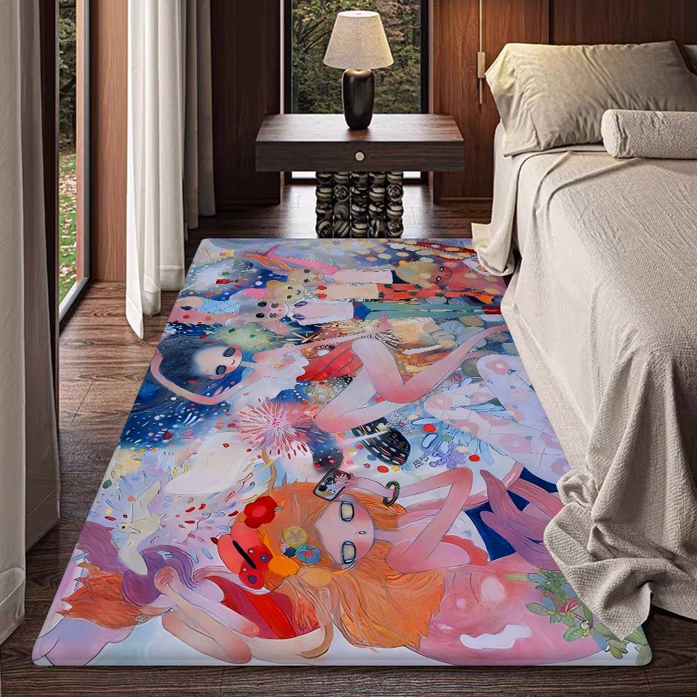 

A-Aya T-Takano Art Anime Bathroom Mat Kids Room Bedroom Decoration Balcony Anti-Slip Doormat Living Room Welcome Rug 40x60cm