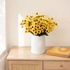 DYS 24 Heads Artificial Sunflower Bouquet, Lifelike Silk Daisy, Flexible Stems DIY Floral Arrangement for Home Desktop Shop Wedding Photography Decor