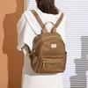Solid Color Oxford Cloth Backpack Student Small Backpack for Women Lightweight Commute Fall Nylon Waterproof
