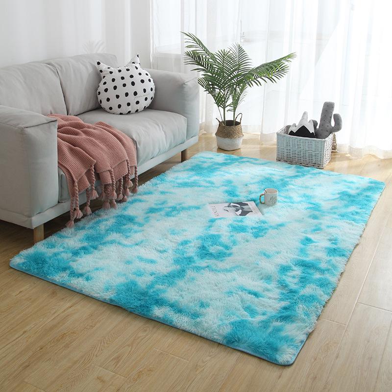 Four Season Household Tie Dyed Carpet Bedroom Plush Soft Comfortable Carpet Modern Simple Carpet Floor Mat