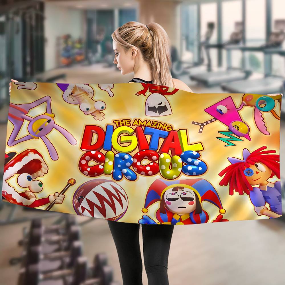 Popular Animated The A-Amazing D-Digital C-Circus Beach Towel Colorful Bath Towels For Girl Microfiber Quick Dry Custom Sand